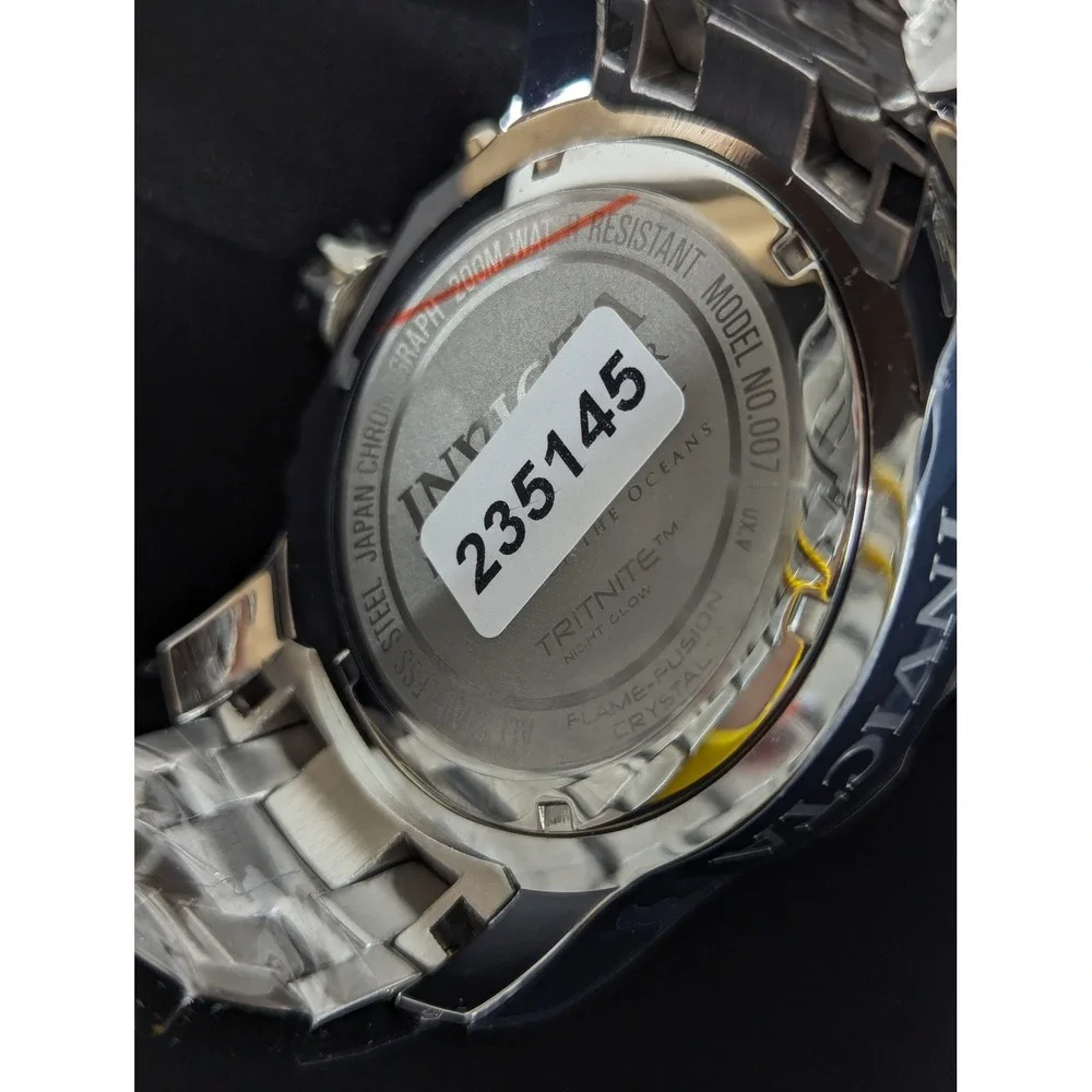 Invicta Pro Diver SCUBA 0071 Mens Chronograph Watch 48mm Silver Steel New